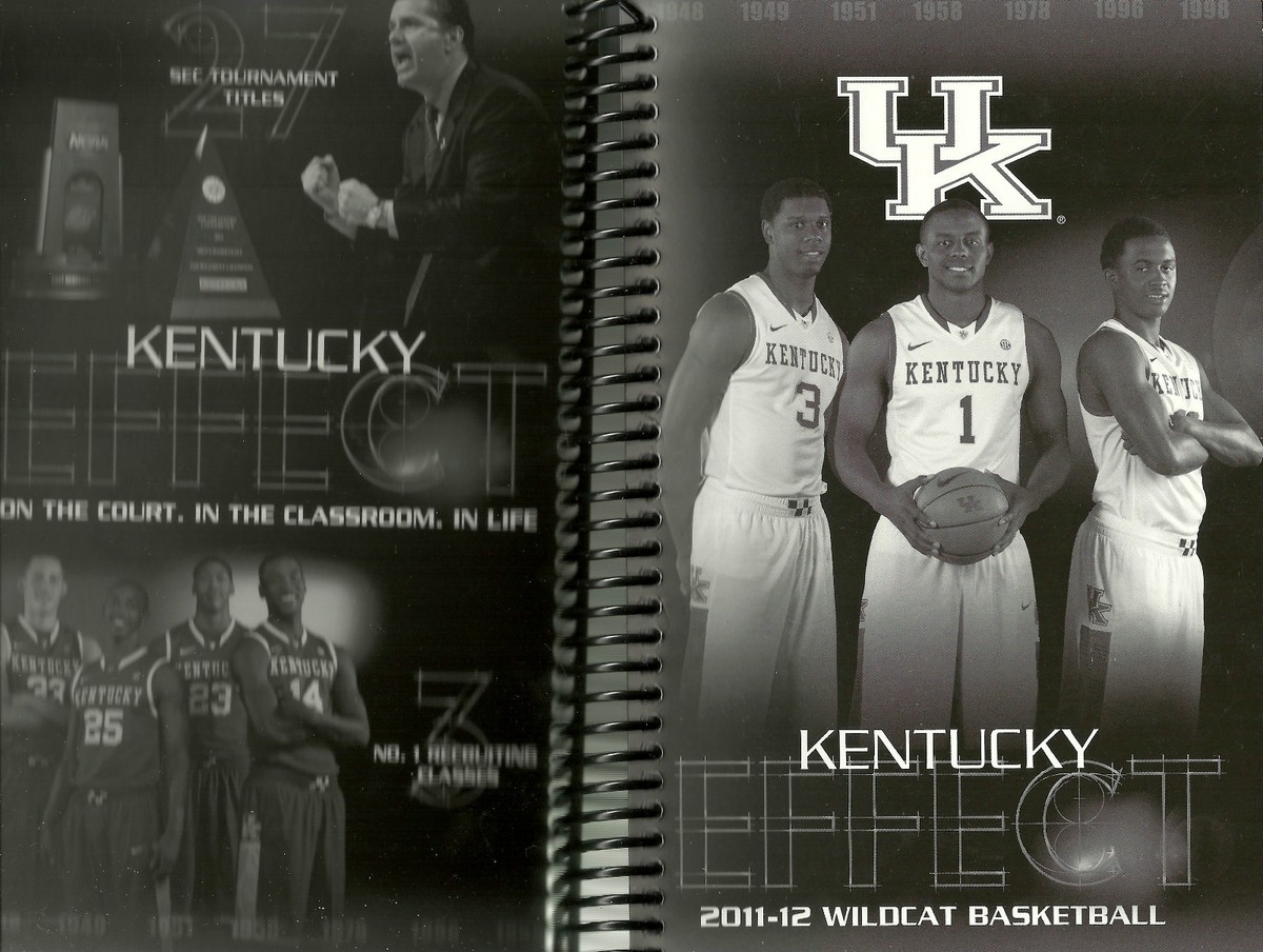 2011-12 KENTUCKY WILDCATS BASKETBALL MEDIA GUIDE NCAA CHAMPS RARE
