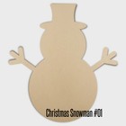 Wooden Christmas Snowman Shape 100-500mm 3mm MDF - Craft Unpainted - Laser Cut