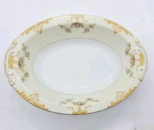 Jyoto China Oval Vegetable Bowl Made in Occupied Japan 10.5 in Vintage