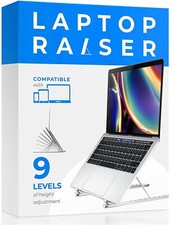 Adjustable Laptop Riser Stand - Ergonomic Desk Stand for Macbooks, Tablets