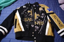 "new Orleans Saints Football Jacket" Men Large Heavy Jacket