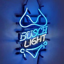 Us Stock Bikini Beer Vintage Neon Sign Light For Home Bar Glass Decor 19x15