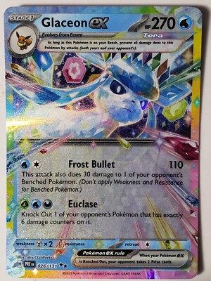 EX HOLO Glaceon 026/131 NM / M - Prismatic Evolutions Pokemon Card | eBay EX HOLO Glaceon 026/131 NM / M - Prismatic Evolutions Pokemon Card | eBay