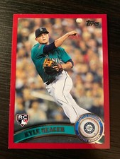 KYLE SEAGER 2011 TOPPS UPDATE TARGET RED PARALLEL ROOKIE RC #US308 (MARINERS)