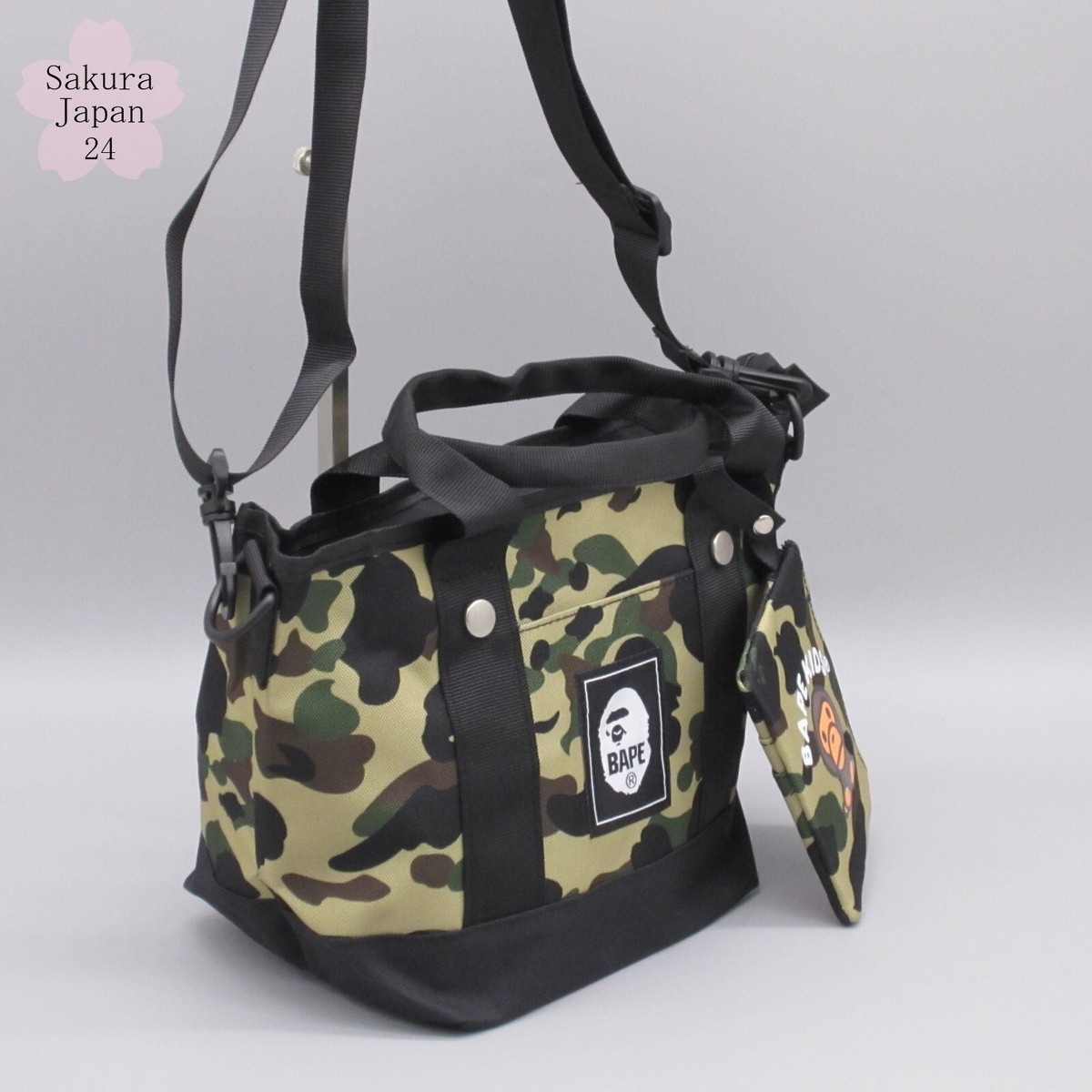 BAPE KIDS A Bathing Ape Camo Shoulder Bag with Mini Wallet BAPE KIDS A Bathing Ape Camo Shoulder Bag with Mini Wallet