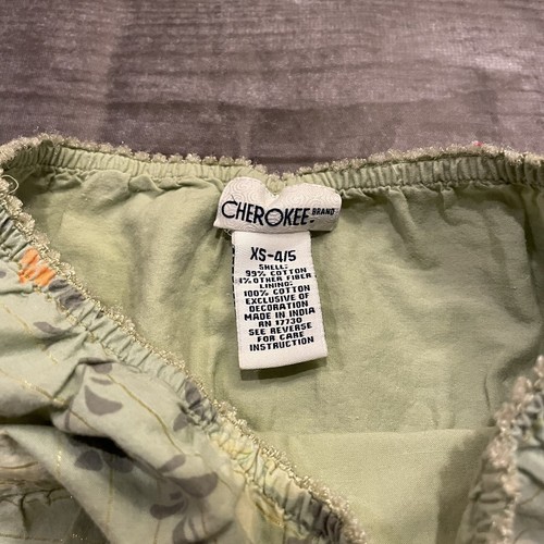 Girl’s Cherokee Green Floral Skirt XS 4/5 - Picture 3 of 5