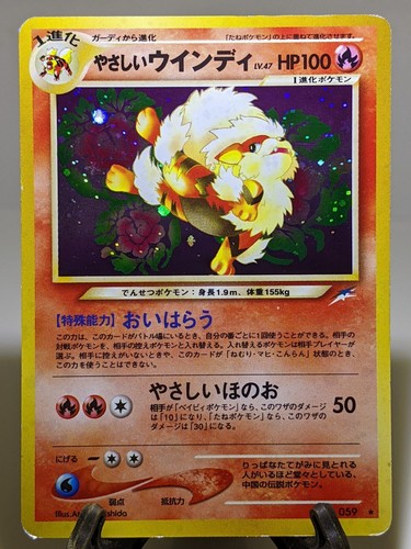 Light Arcanine #059 Holo Neo Destiny 2001 Japanese Pokemon Card A594 - 第 1/14 張圖片