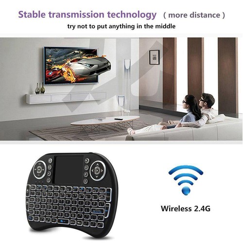 Bluetooth 2.4G Air Maus Fernbedienung mit Touchpad, bunte Hintergrundbeleuchtung. - Bild 11 von 28
