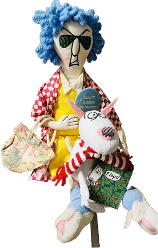 Hallmark Shoebox Maxine Plush Doll Stuffed 16" Don't Worry Be Crabby Floyd Plush