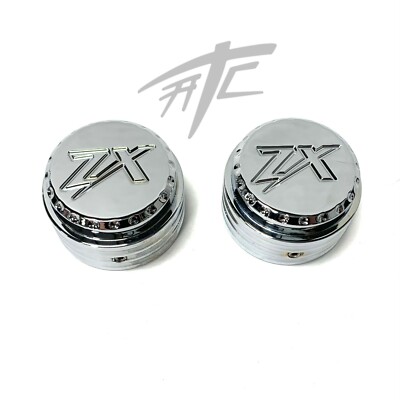 ダイヤのA ZX-14 CHROME DIAMOND CUT “ZX” ENGRAVED FORK CAPS 2006-2011