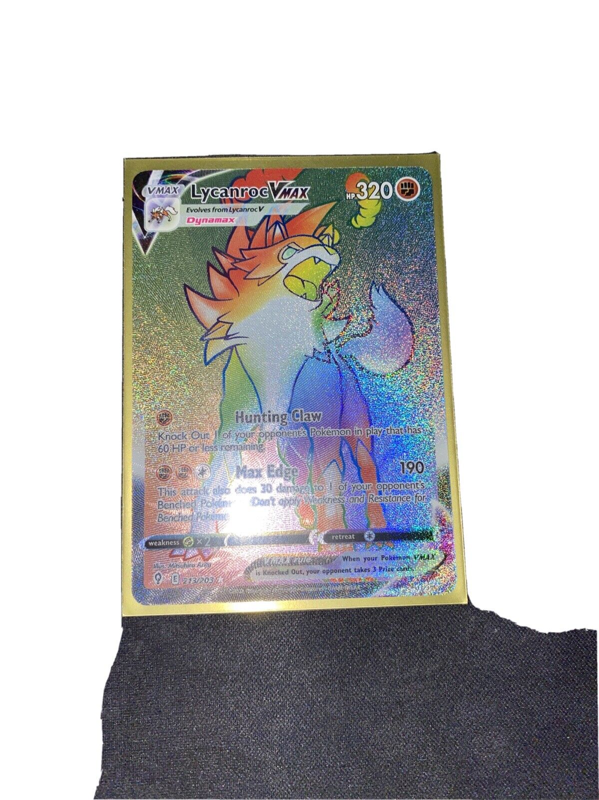 Lycanroc VMAX Rainbow Shiny Holographic UV Printed Plastic -  Portugal