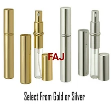 10ml Empty Atomizer Refillable Perfume Travel Size Glass & Aluminum Spray Bottle