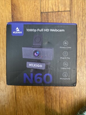 Nexigo- N60- 1080p- Full HD Webcam- Privacy Cover- Open Box