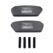 Black Mirror Block Off Base Plates "GSXR" For 2017-2021 Suzuki GSX-R 1000