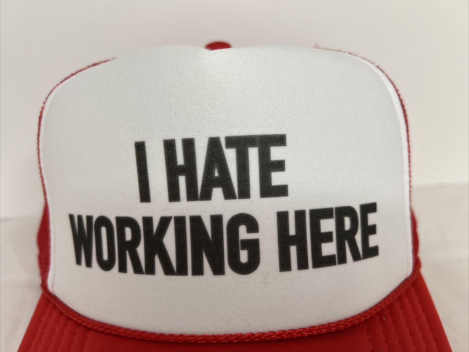 I HATE WORKING HERE Adjustable Trucker Cap Hat Gag Office Funny Gift Christmas