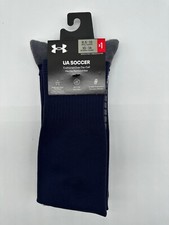 ONE PAIR NEW UNDER ARMOUR UA MENS SOCCER SOCKS CUSHION OVER THE CALF SIZE LARGE