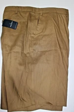 DANIEL HECHTER PARIS BROWN-BRONZE LINEN BLEND DRESS FASHION SHORTS SZ:52 NWT