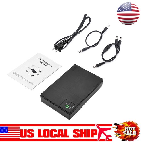 10400mAh Portable UPS 5V/9V/12V Uninterruptible Power Supply For WiFi Router US