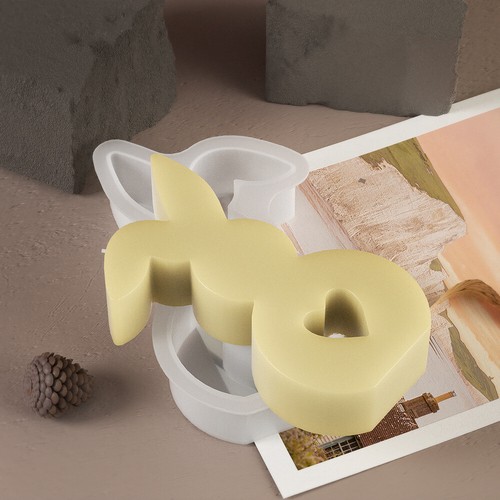 Easter 3D Bunny Rabbit Silicone Resin Casting Mold for Home Decoration DIY Mould - Picture 6 of 19