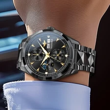 OUPINKE 3299 Classy Luminous Calender Hollow Out Business Gents Mechanical Watch