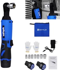 Cordless Electric Ratchet Wrench Set, Cordless Ratchet Right Angle Wrench 3/8"