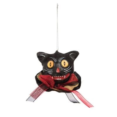 ''Mandy'' Vintage Gothic Black Cat Halloween Gathered Traditions Ornament