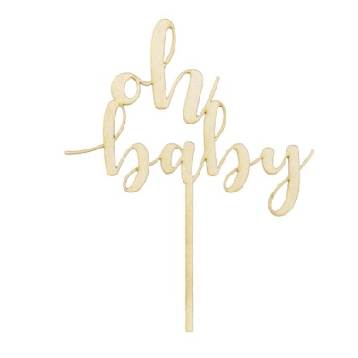 Cake Topper Tortendeko Geburtstag oder Event personalisiert Oh Baby aus Plex