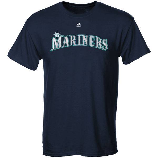 Mens Majestic Seattle Mariners MLB Robinson CANO #22 Blue Player T