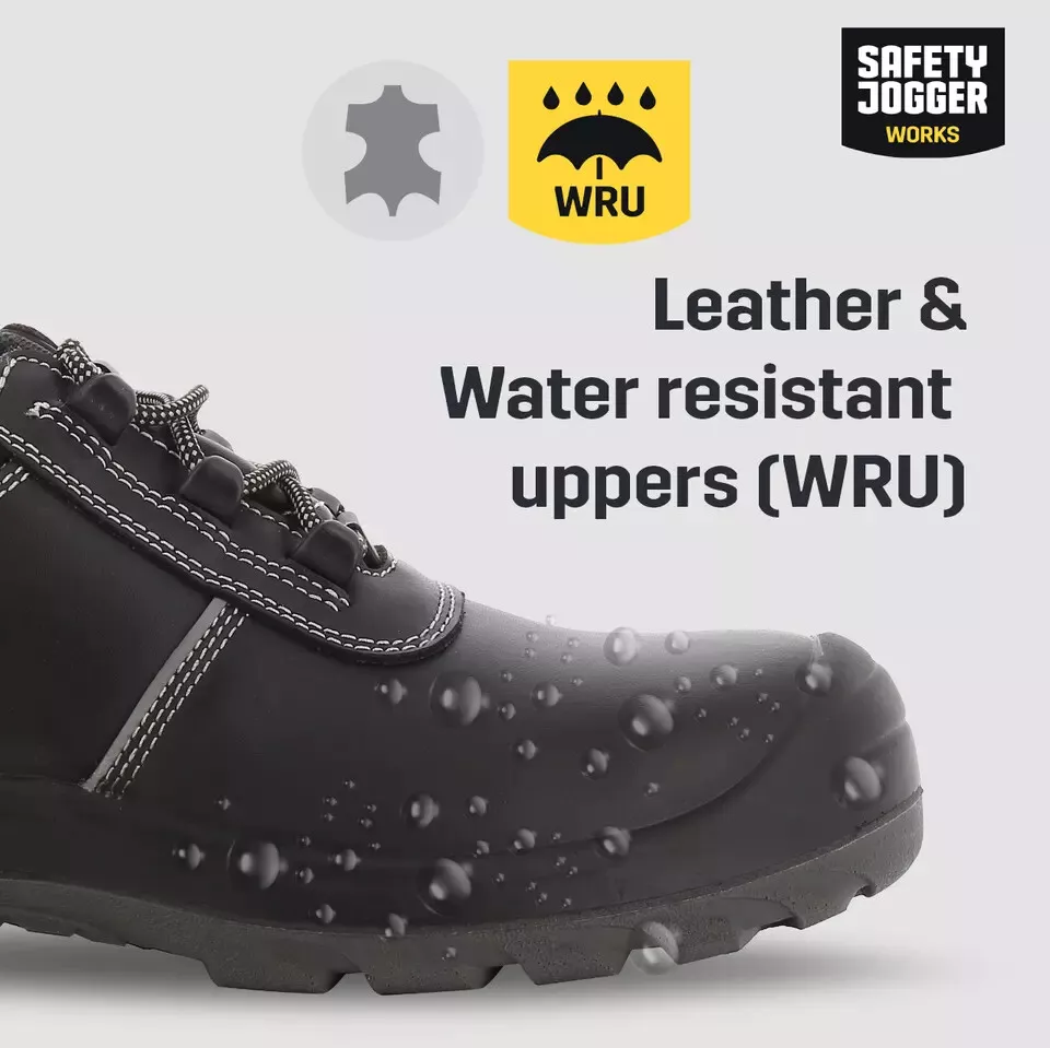 Men Work Boot Safety Jogger Aura Low Top Black Steel Toe 100