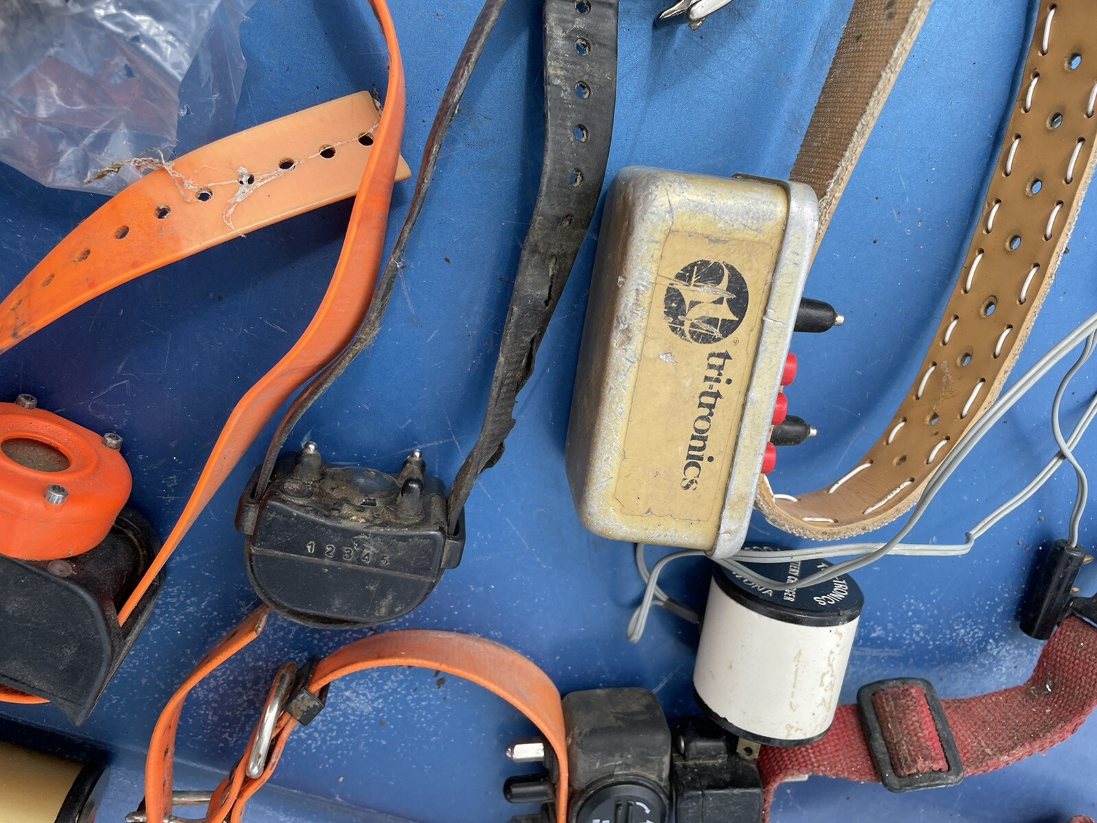 Tri Tronics Dog Collar Lot of collars remotes bark collar fence collar training eBay