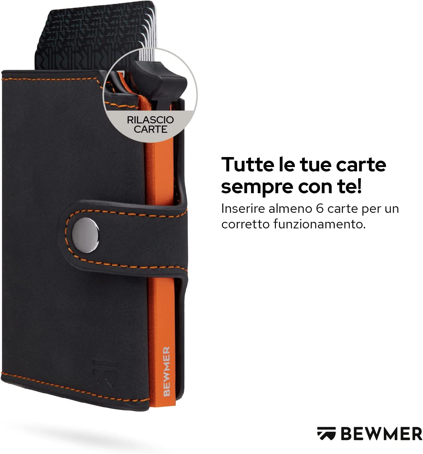 Portafoglio Slim Portacarte Di Credito Uomo 1ONESPO - Con Portamonete, Protezione RFID, Carbon Verde Portacarte Verde Carbonio