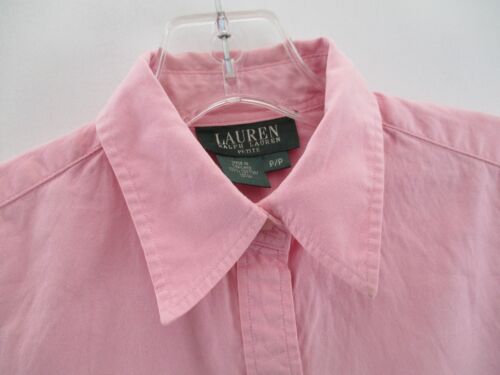 Lauren Ralph Lauren Women's Size P Petite Long Sleeve Pink Button Front Blouse - Picture 4 of 12