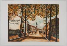 Maurice UTRILLO : La Vacheresse, Route Nationale Anse Rhône, Lithographie signée
