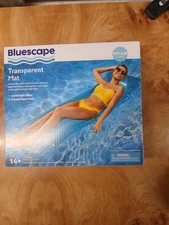 Play Day Inflatable Transparent Air Mat Pool Float New In The Box