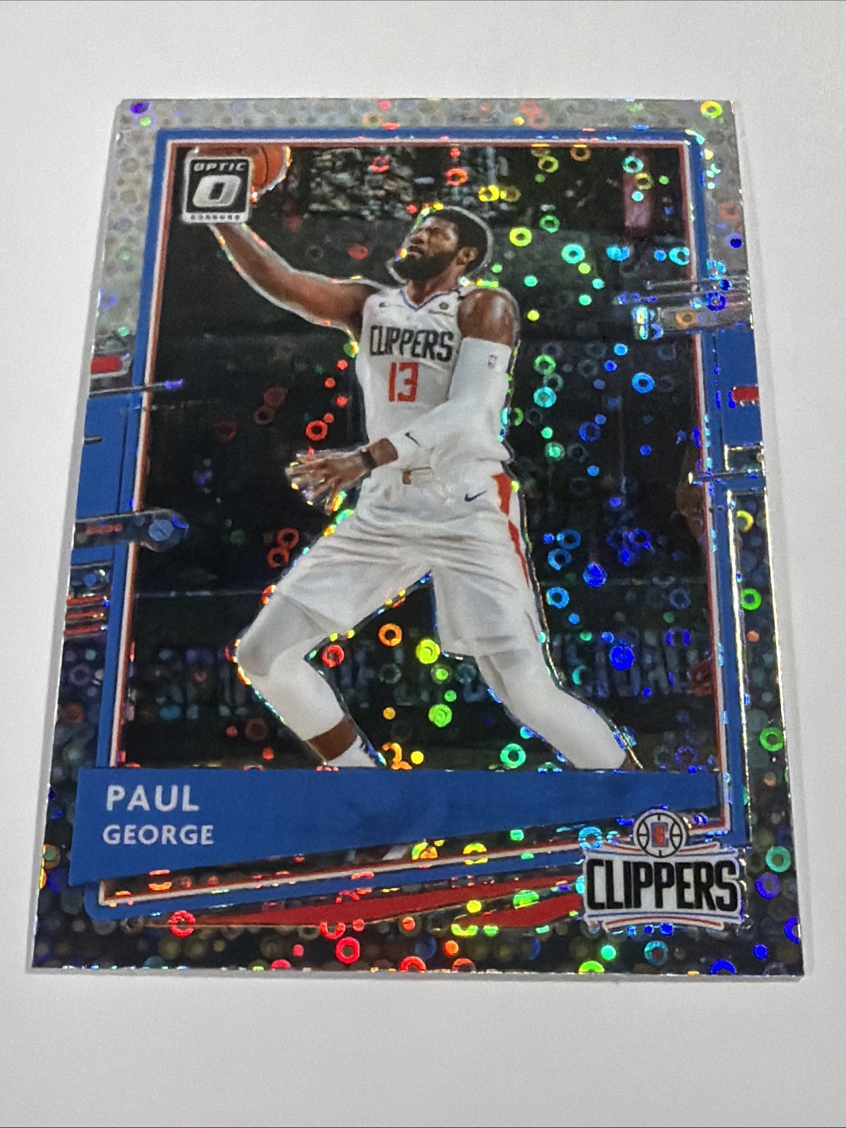 20-21 Panini Prizm Paul George Fast Break Optic Silver Disco