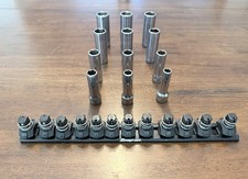 Snap-on Tools Socket Set 38 Drive Metric Deep 8-19mm 12 Sockets 6 Point