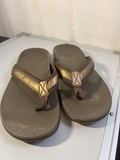 Vionic TIDE II 7 Brown w/ Metallic Bronze Fli...