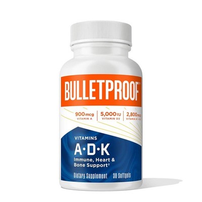 Bulletproof Vitamins A-D-K Softgels, 30 Count, Supplement for Heart, Bone Hea...