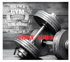 20oz Sublimation Tumbler Wrap Gym Addict Ready To Press Heat Transfer