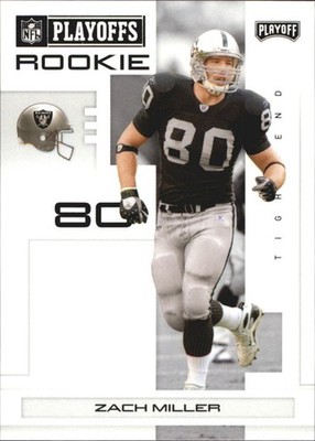 2007 Playoff NFL Playoffs Black #159 Zach Miller /199 - FB