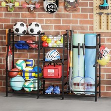 Garage Sports Equipment Organizer 2 Golf Bag Stand Golf Storage Organizer for...
