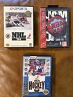 Lot of 3 SEGA Games NBA Jam, NHLPA Hockey, NHL '94 with cases from 1993 and 1994