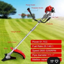 52CC 3-In-1 Gas String Trimmer Lawn Mower 2-Cycle Brush Cutter Weed Eater Wacker
