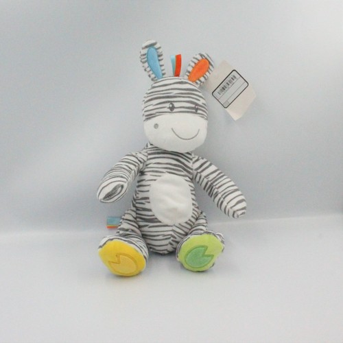 Doudou Zébre rayé noir