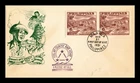 Dr Jim Stamps Philippines 6c Community Unity Pair 1951 First Day Cover