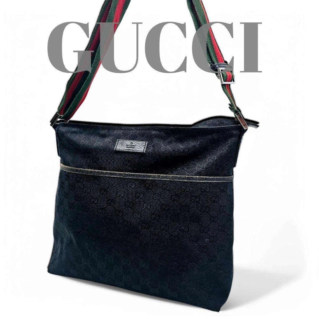 Sac à bandoulière Gucci Sherry Line GG noir #PG3124