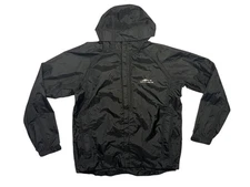 GRUNDENS Black Nylon FISHING BOAT RAIN JACKET Outdoor Hike Work Coat Men's M