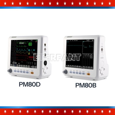 ETERFANT 8'' Patient Monitor ICU CCU Vital Sign for Hospital 4/6 Parameters US