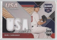 2020 Panini Elite Extra Edition USA Baseball Material Black Burl Carraway qf6