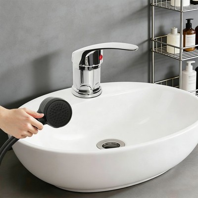 Barber Shop Salon Shampoo Bowl Sink Hot & Cold Faucet Spray Hose Repalce Set USA